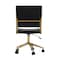 Martha Stewart Ivy Upholstered Office Chair in Black/Polished Brass CH-220921-1-BK-GLD-MS - alternate 4